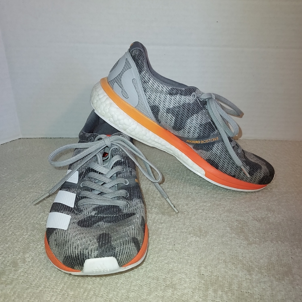 Adidas Adizero Boston 8 Grey Two/Cloud White sneakers size 7